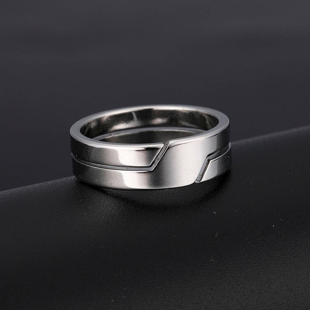 Silver Color Unisex Stainless Rings Pi-Mart