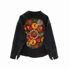 Women's embroidered denim jacket
