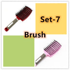 Hairbrush Anti Klit Brushy Haarborstel Women Detangler Hair Brush Bristle Nylon Scalp Massage  Teaser Hair Brush Comb Pi-Mart