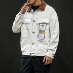 Men Balck Denim Jackets Pi-Mart
