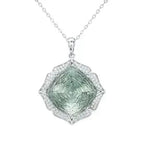 Luxury Sweater Chain Femininity S925 Silver Set Large Natural Green