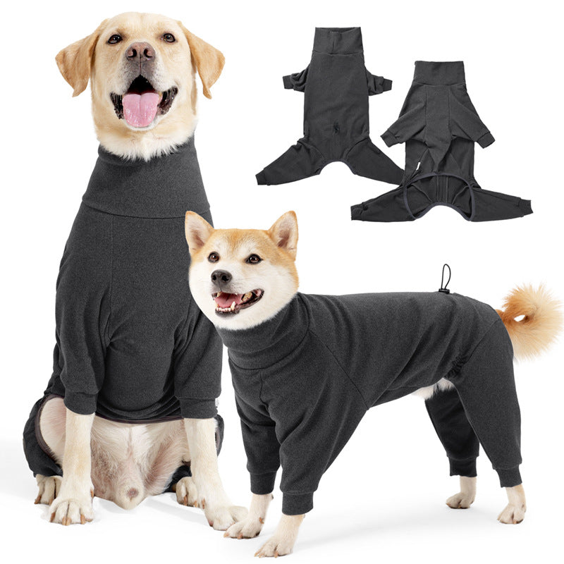 Dog Four-legged Clothes High Collar Warm Cold-proof Polar Fleece Dog Clothes Pi-Mart