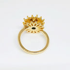 Rotating SUNFLOWER Full Diamond Sunflower Ring Pi-Mart