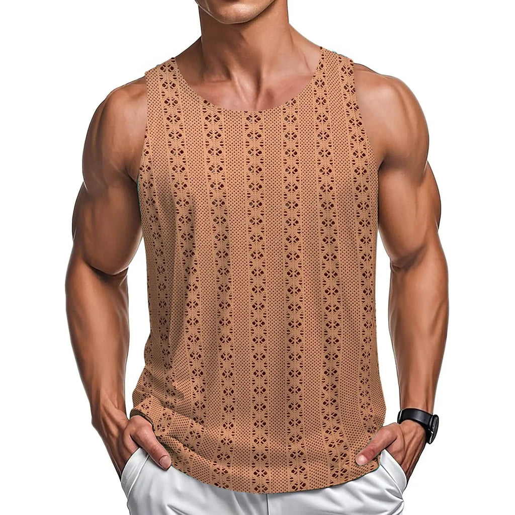Round Neck Casual Beach Style Loose Vest
