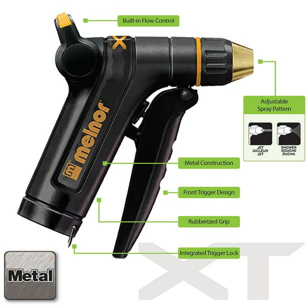 Melnor Premium Metal Front-Trigger Adjustable Nozzle EasyOptionXY LLC