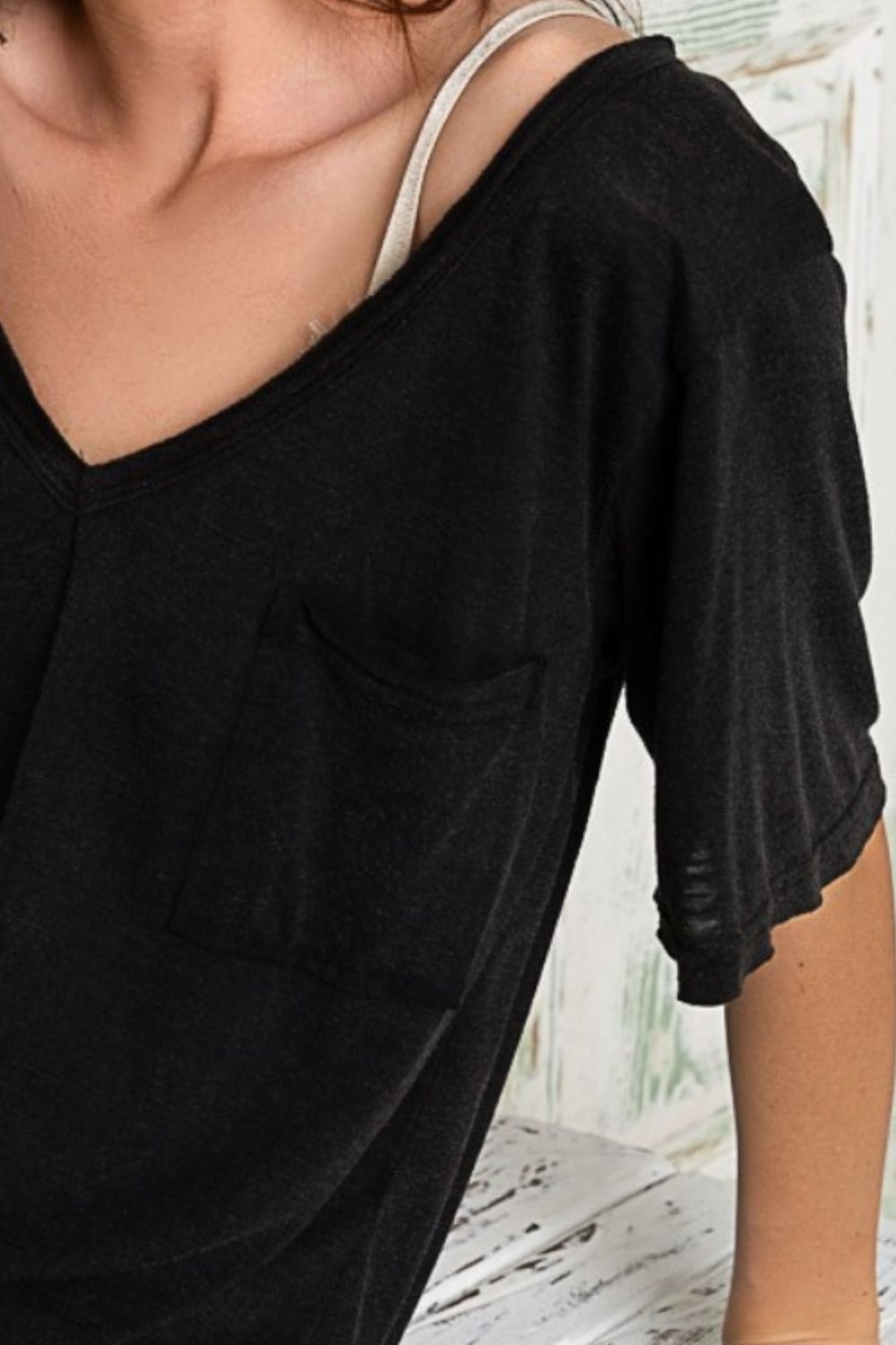 POL V-Neck Short Sleeve T-Shirt Lootquake LLC