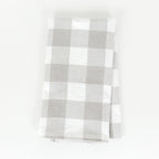 Buffalo Check Tea Hand Towel - Cotton Kitchen Tea Towel, Grey Black White BandsCo Straps