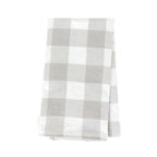 Buffalo Check Tea Hand Towel - Cotton Kitchen Tea Towel, Grey Black White BandsCo Straps