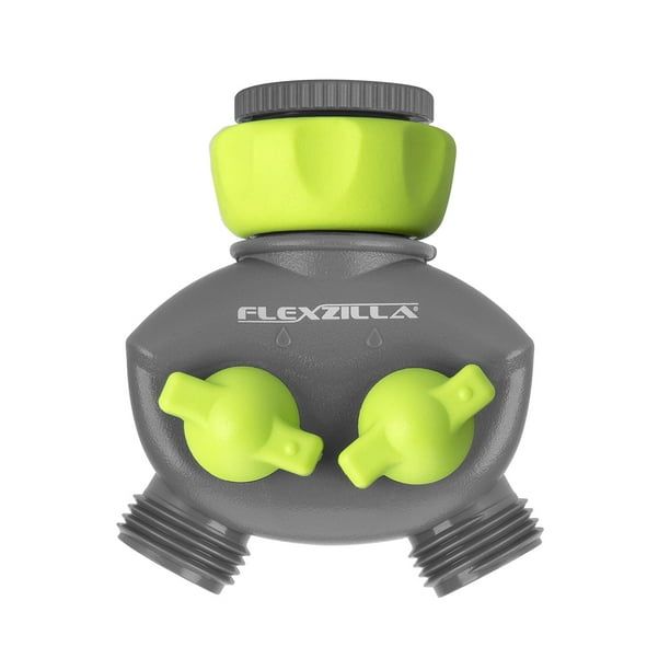 Flexzilla? 2-Way Hose Splitter, 3/4" - 11 1/2 GHT Fittings, ZillaGreen?