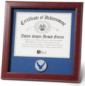 US Aim High Air Force Certificate of Achievement Frame with Medallion - 8 x 10 inch. The Military Gift Store