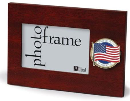 Flag Connections American Flag Medallion 4-Inch by 6-Inch Desktop Picture Frame The Military Gift Store