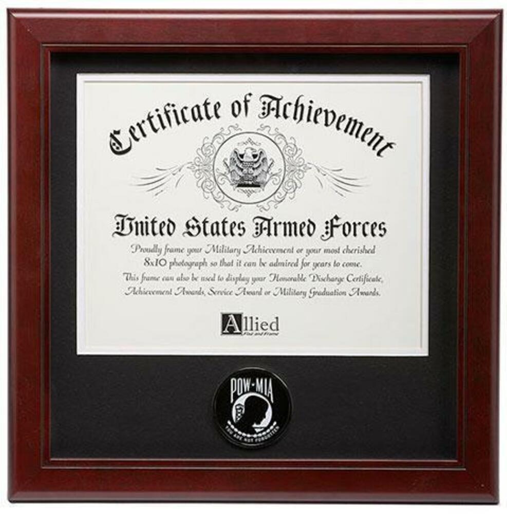 Flag Connections POW/MIA Medallion 8-Inch by 10-Inch Certificate Frame. The Military Gift Store