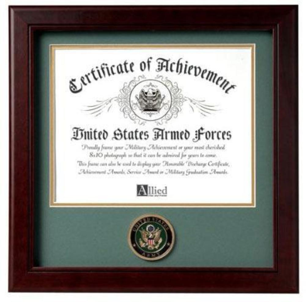 Flag Connections United States Army Certificate of Achievement Frame with Medallion - 8 x 10 inch. The Military Gift Store