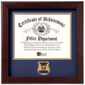 US Police Officer Certificate of Achievement Frame with Medallion (8 x 10 inch) The Military Gift Store