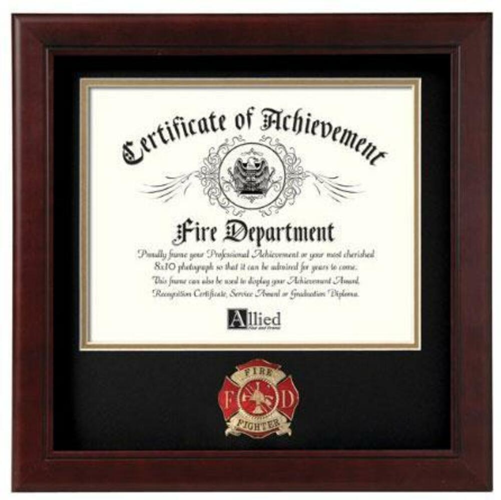 Flag Connections Fire Fighter Certificate of Achievement Frame. The Military Gift Store