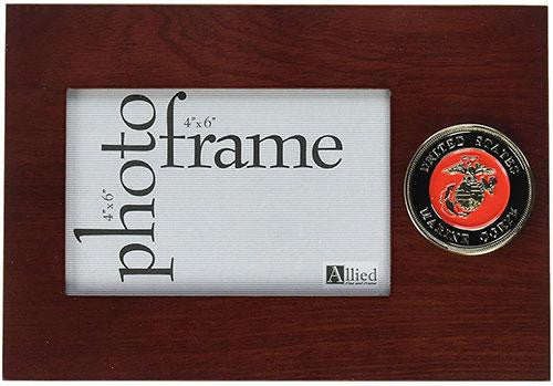 Flag Connections U.S. Marine Corps Medallion 4-Inch by 6-Inch Desktop Picture Frame The Military Gift Store