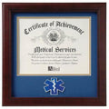 Flag Connections Emergency Medical Services Certificate of Achievement Frame. The Military Gift Store