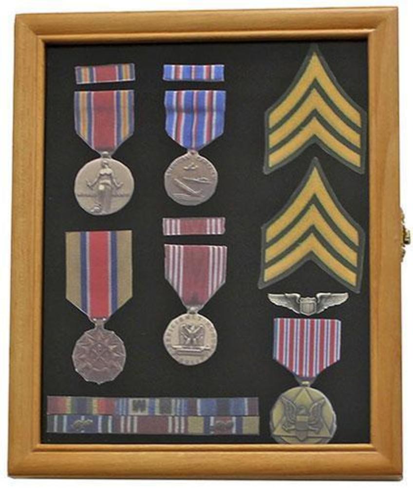 Flag Connections Military Medals, Pins, Award, Insignia, Ribbons Display Case. The Military Gift Store