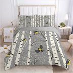 Nordic Spring Bedding Set Green Leaf Quilt Cover Pi-Mart