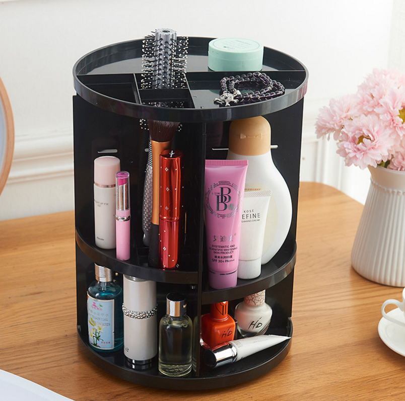 360 Degree Rotating Acrylic Cosmetic Storage Box Makeup Box Pi-Mart