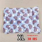 All-Season Dirt-Resistant Rectangular Pet Blanket - Comfortable Dog Paw Heart Print Pet Bed, 1pc Lootquake LLC