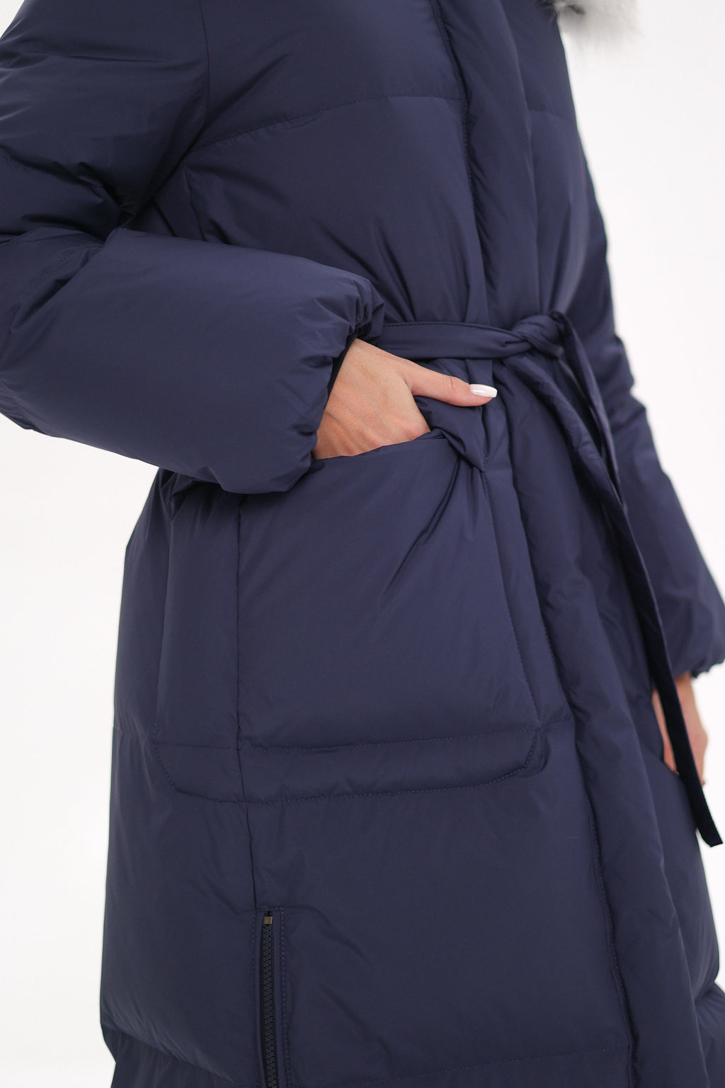 Genuine Silver Fox Down Fill Coat - SJB-DIAMOND ELITES