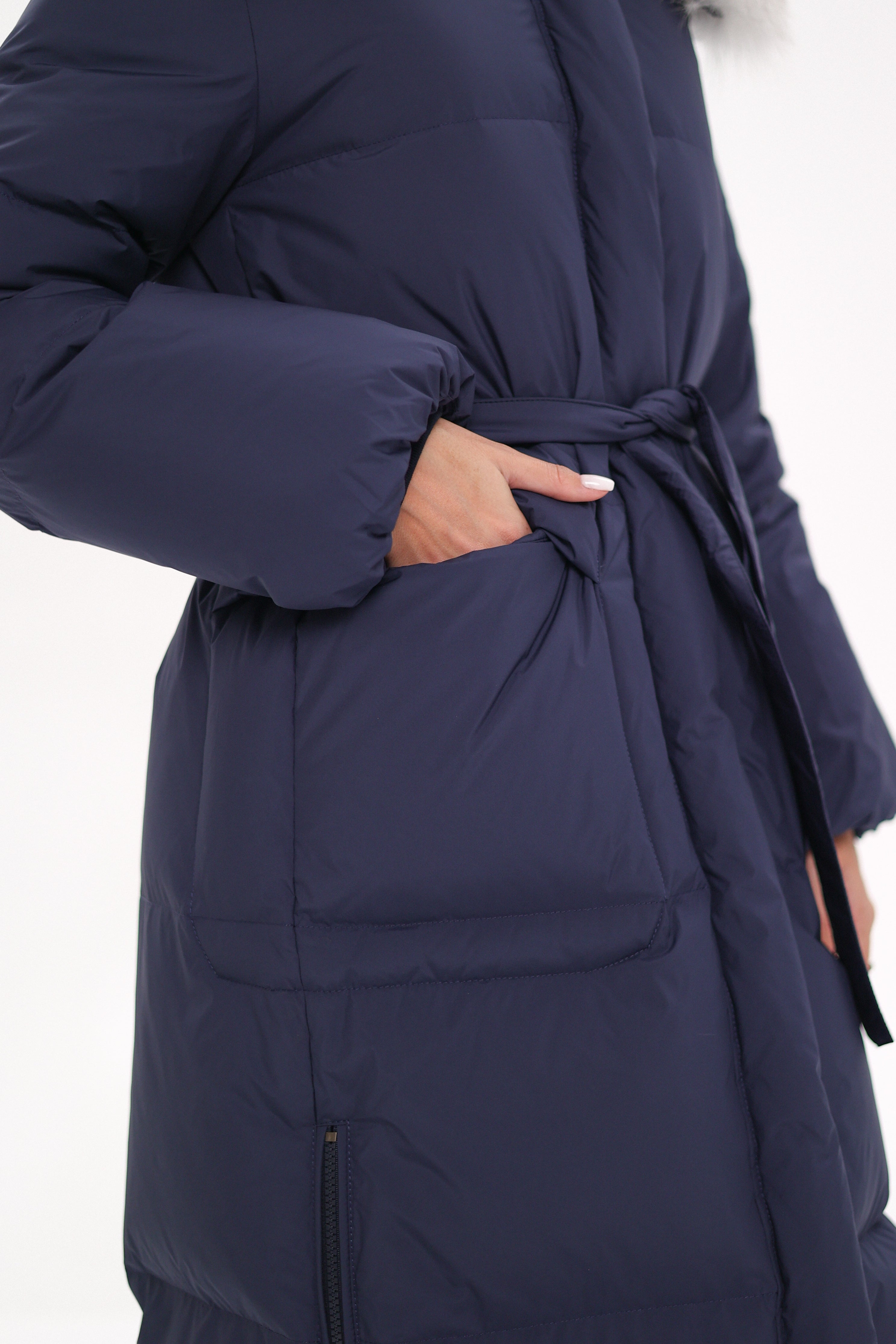 Genuine Silver Fox Down Fill Coat - SJB-DIAMOND ELITES