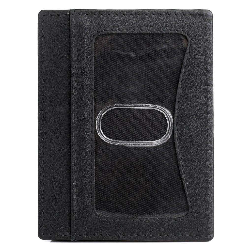 Dopp Men's Alpha RFID Front Pocket Get-Away Leather, Black