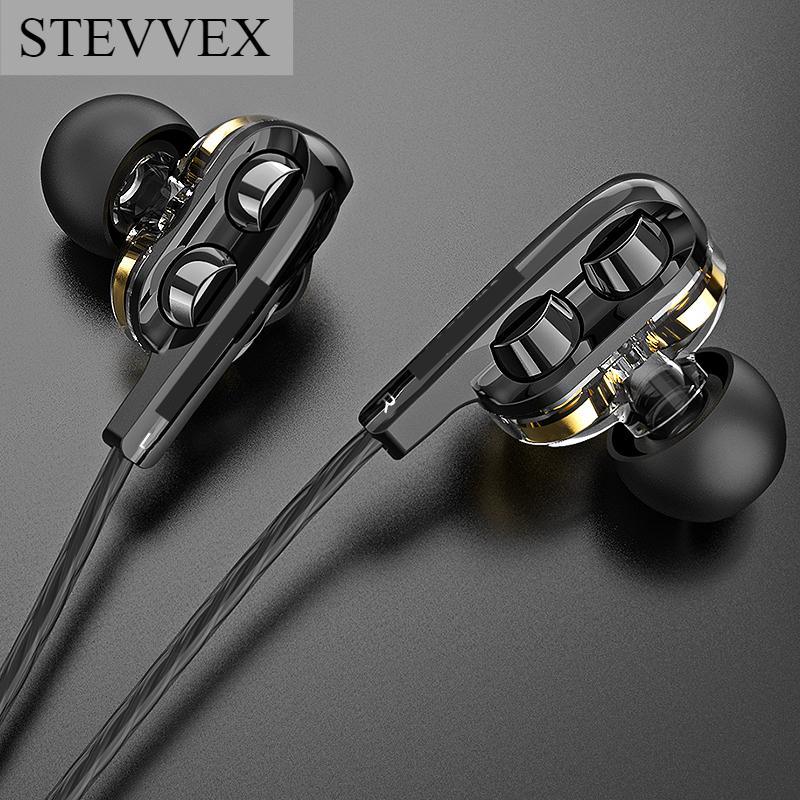 STEVVEX Wired Earphone Headphones with Microphone Dual Driver Phone Earphones Type C Ear phones - SJB-DIAMOND ELITES