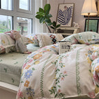 Washed Cotton Bed Sheet Quilt Cover Four-piece Set Pi-Mart