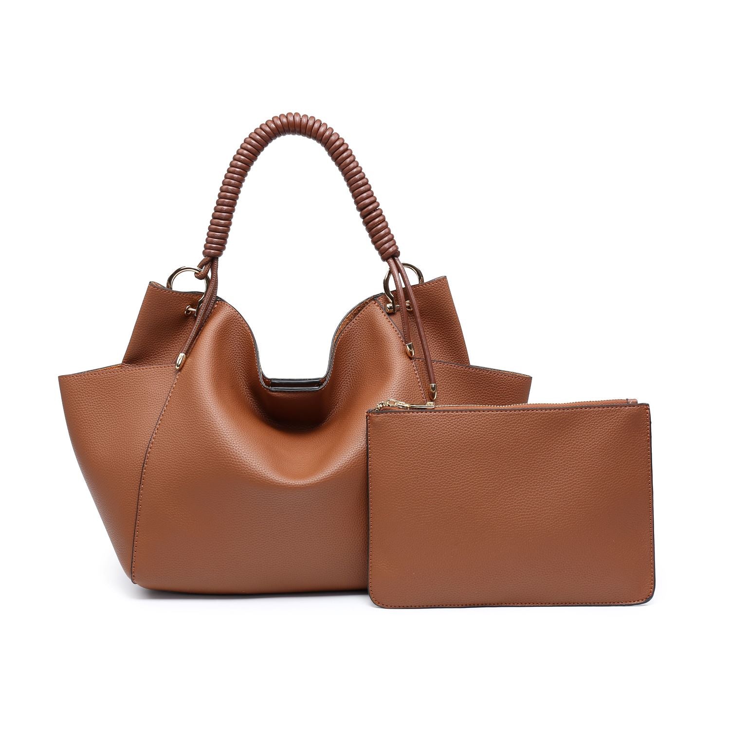 Women's Tote Bag Soft Hobo Bag With Unique Braided Woven Handle, Elegant Shoulder Purse With Matching Wallet Leather Purse Ladies Top-handle Shoulder Bags for Work, Casual, Travel - SJB-DIAMOND ELITES