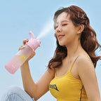 Spray Water Bottle For Girls Outdoor Sport Fitness Water Cup Large Capacity Spray Bottle Drinkware Travel Bottles Kitchen Gadgets Pi-Mart