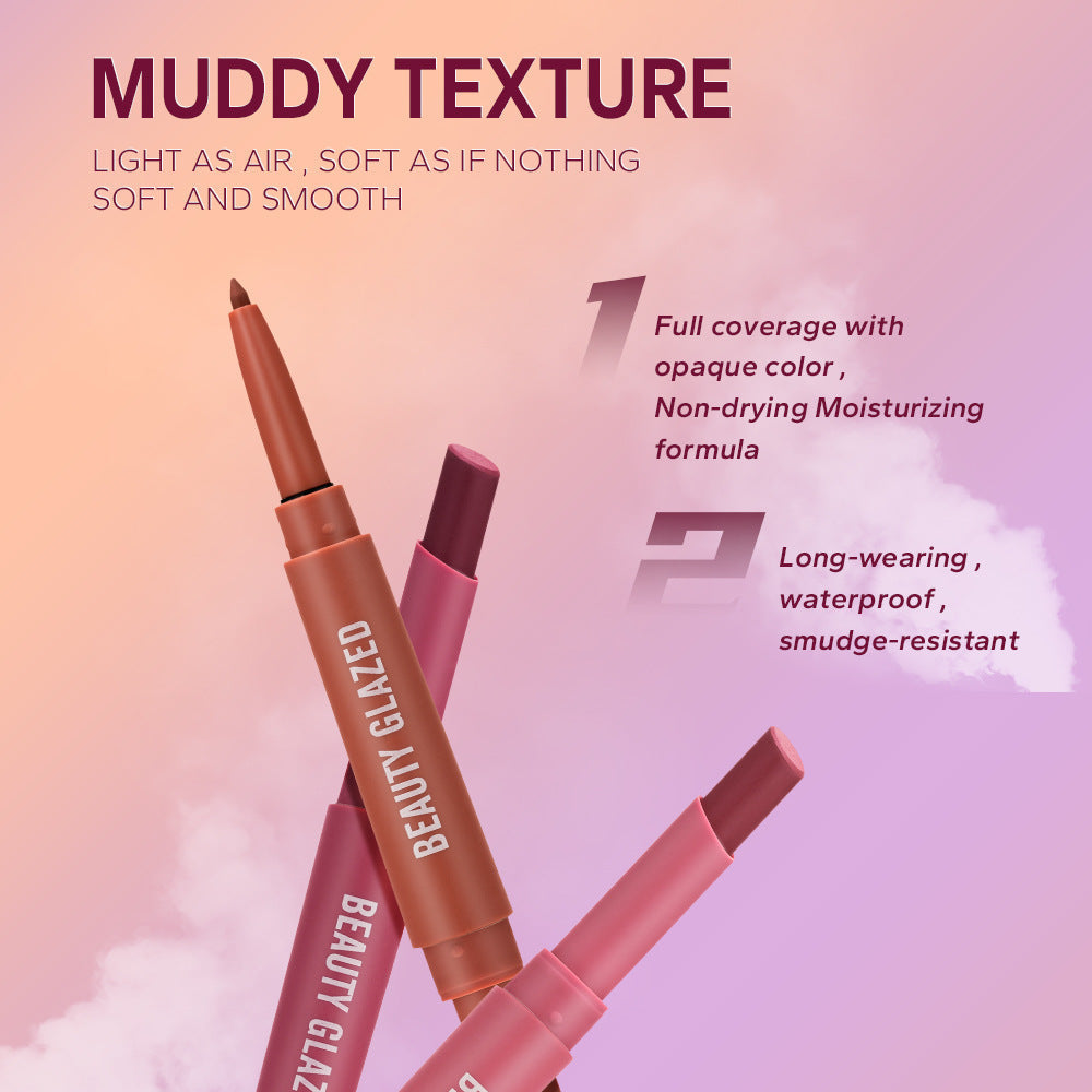 Double-headed Matte No Stain On Cup Lipstick Lip Liner Pi-Mart