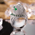 Premium Designer Sterling Silver Simulated Emerald Pi-Mart