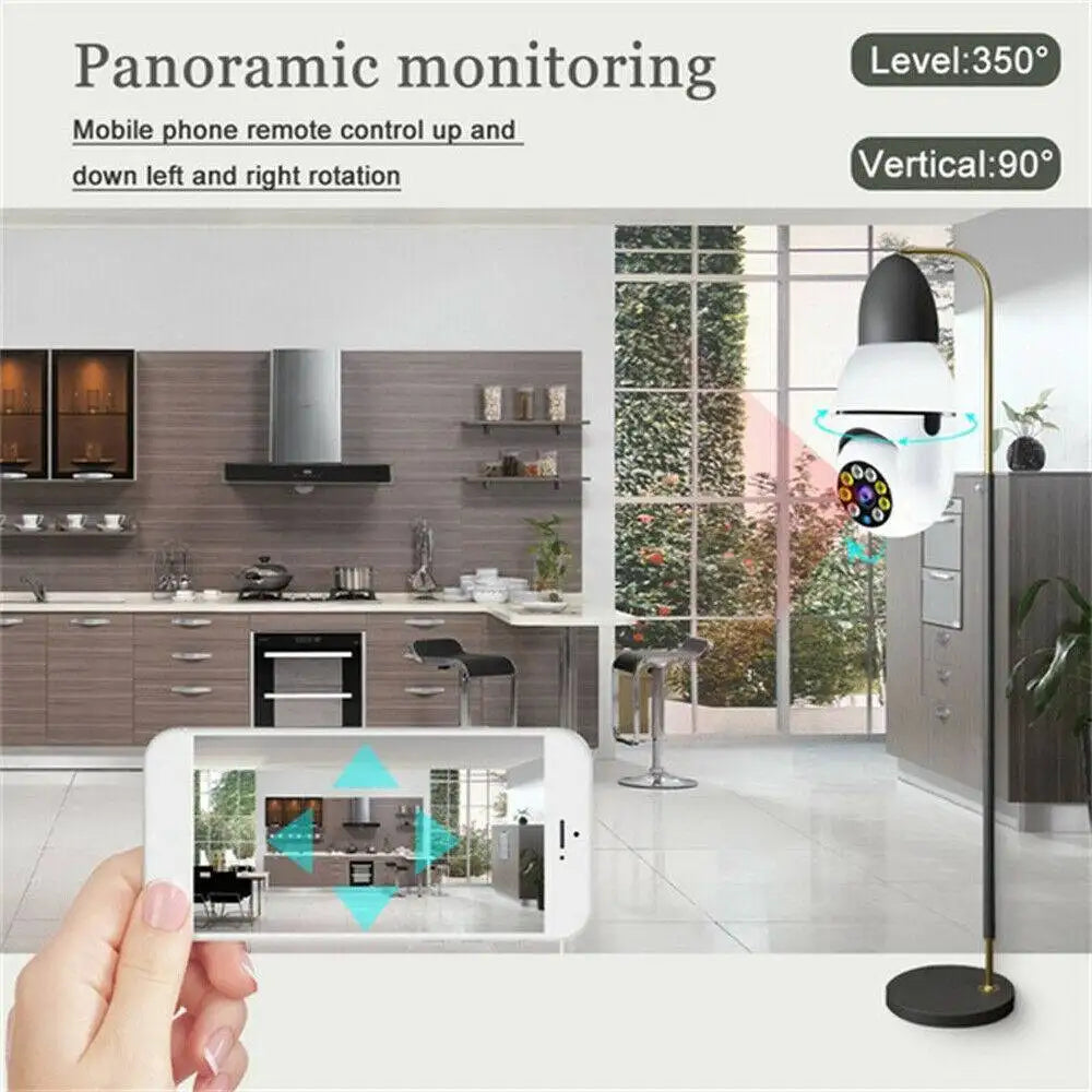 IR E27 Light Bulb Camera 1080P HD Wireless Wifi Smart Home Security Camera - SJB-DIAMOND ELITES