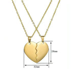 💞 Couple Heart Puzzle Necklace – Two Halves, One Love