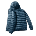 Lightweight Down Cotton Coat Men's Winter Cropped Jacket Stand Collar Hooded Outerwear