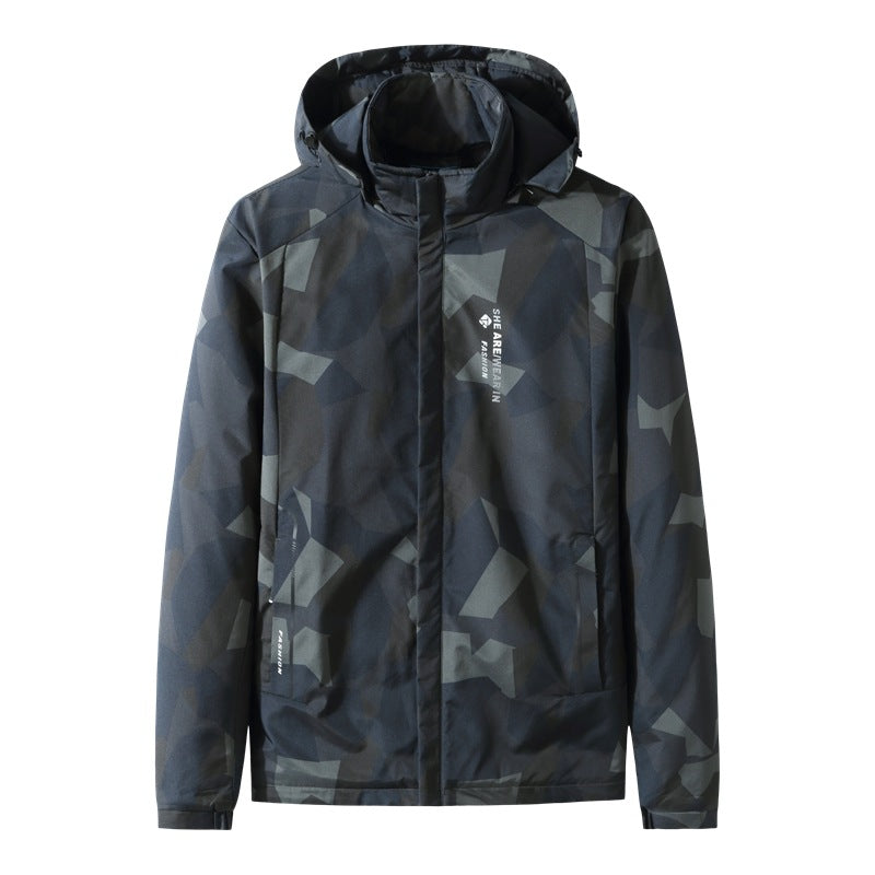 Athleisure Stand-up Collar And Hooded Padded Cotton Jacket