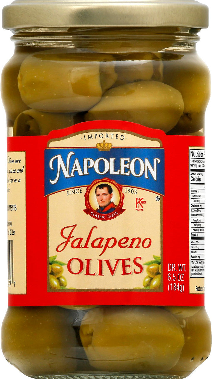 Napoleon Jalapeno Stuffed Olives (12x6.5Oz)