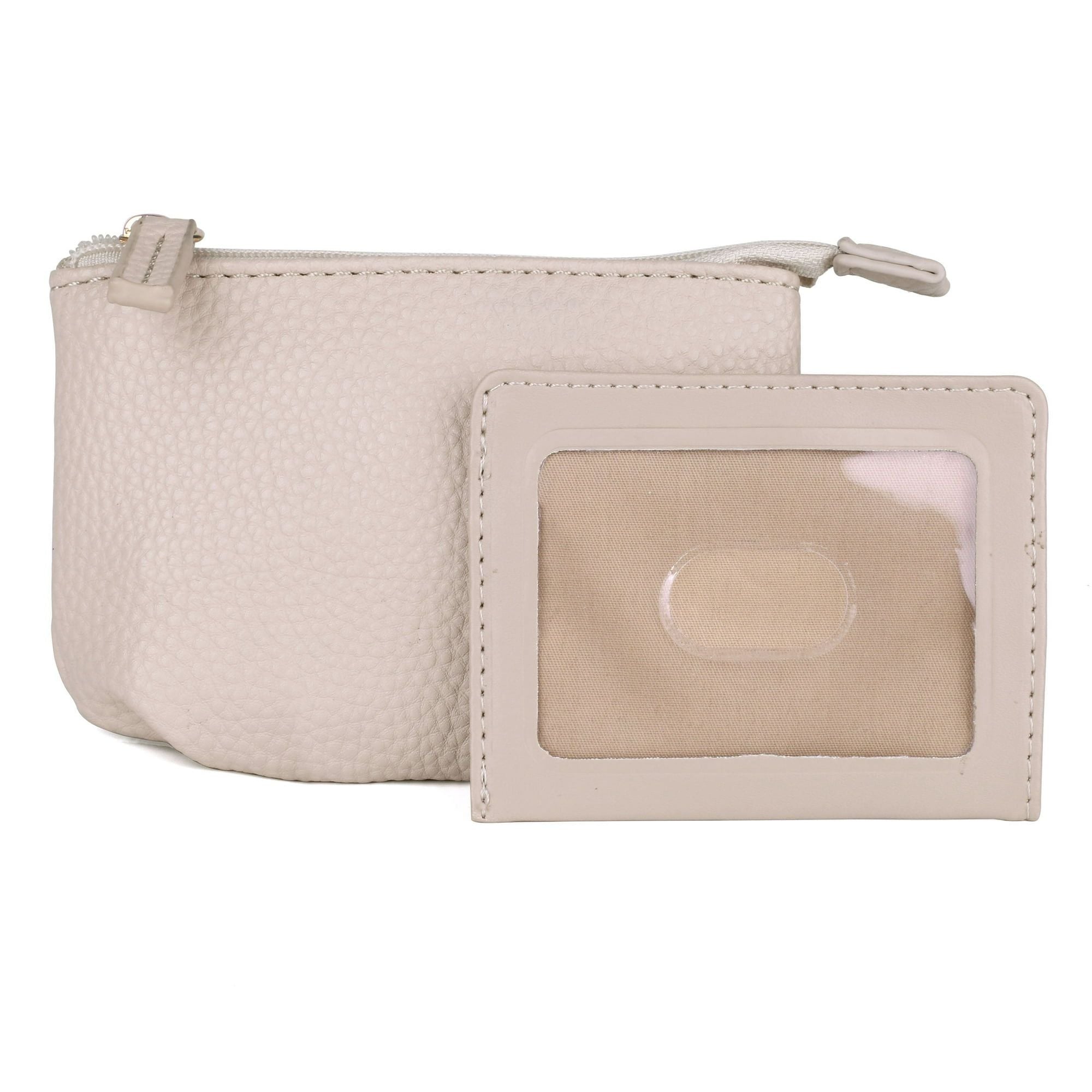 Julia Buxton Women's Pleated Coin Pouch, White Pepper