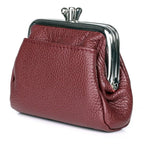 Julia Buxton Women's Hudson Pik-Me-Up Triple Frame Leather, Red