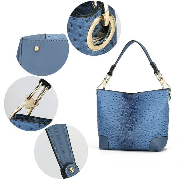 MKF Collection Wandy Soft Vegan Leather Women's Hobo Bag & Wallet Set by Mia K. - (Color Black)