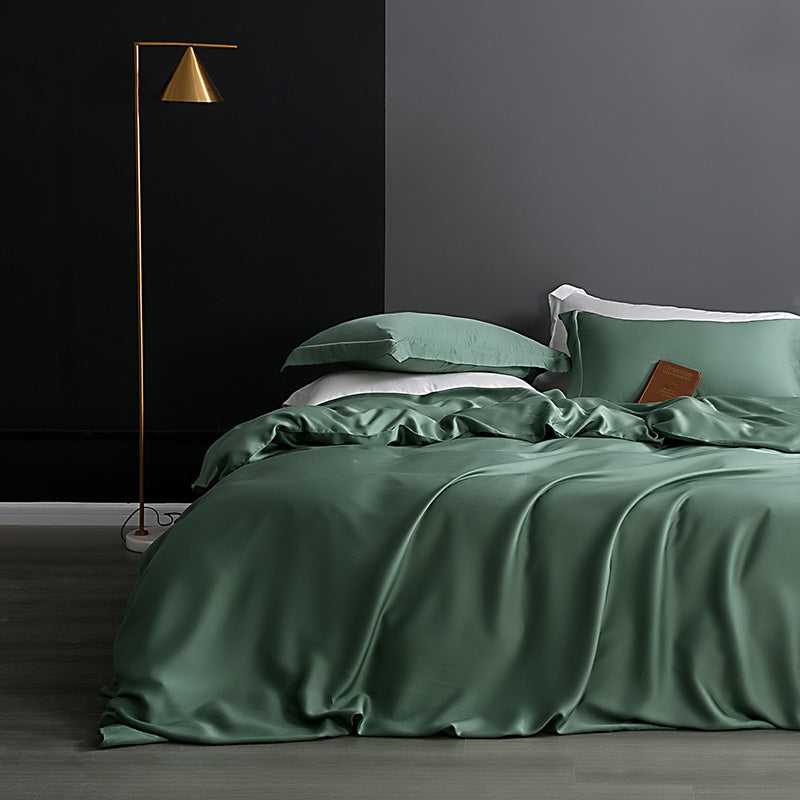 High-grade 80 double-sided solid color Tencel duvet cover Pi-Mart