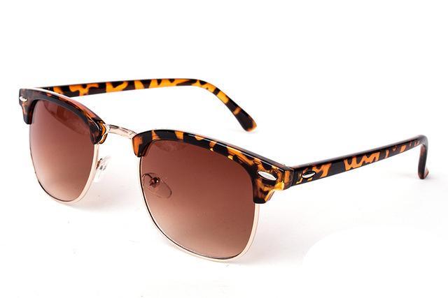 Luxury Popular  Famous Retro Semi-Rimless Brand Designer Sunglasses For Women and Men Polarized Classic Oculos De Sol Gafas Retro EyeglassesWith UV400  Sunglasses - SJB-DIAMOND ELITES
