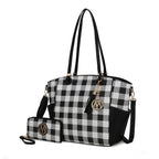 MKF Collection Karlie Tote Handbag with Wallet by Mia K - 2 pieces (Color Light Blue)