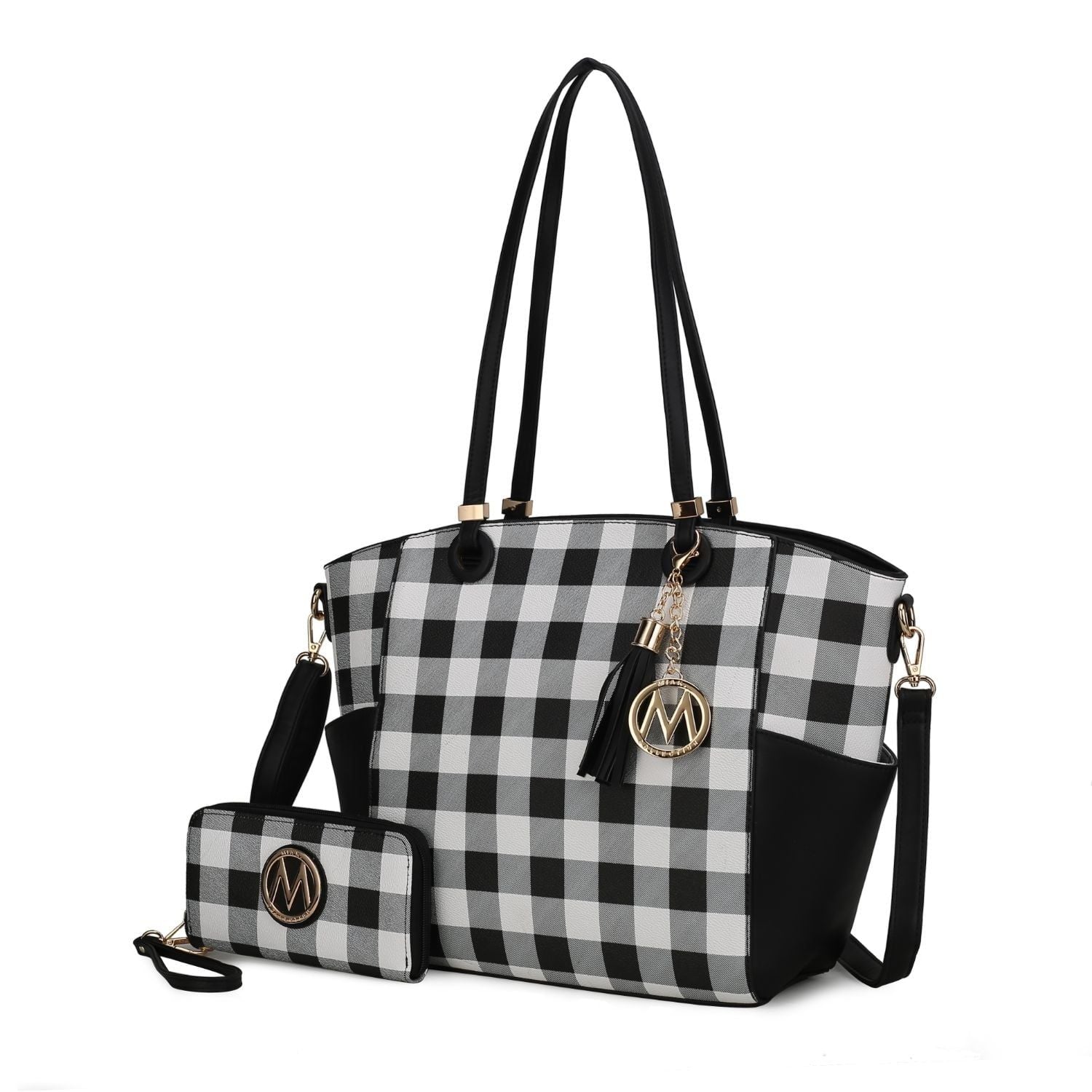 MKF Collection Karlie Tote Handbag with Wallet by Mia K - 2 pieces (Color Light Blue)