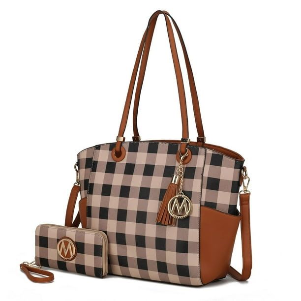 MKF Collection Karlie Tote Handbag with Wallet by Mia K - 2 pieces (Color Light Blue)