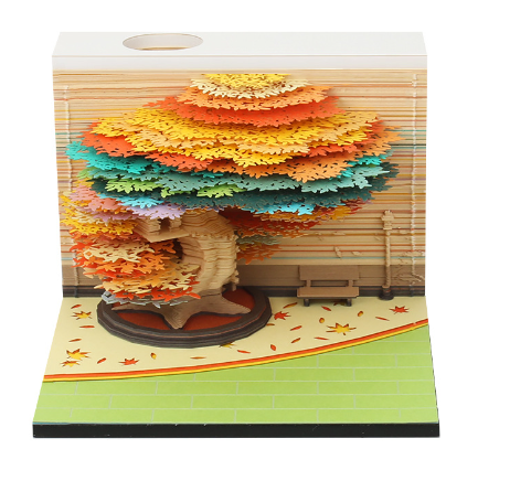 Tree House Paper Carving Notepad Creative Weekly Calendar Earth Calendar