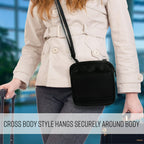 G Force Cross Body Security Pouch, RFID, Black