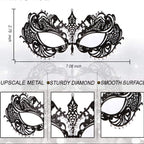 Mask for Women Venetian Metal Party For Carnival Halloween Costume Cosplay - SJB-DIAMOND ELITES